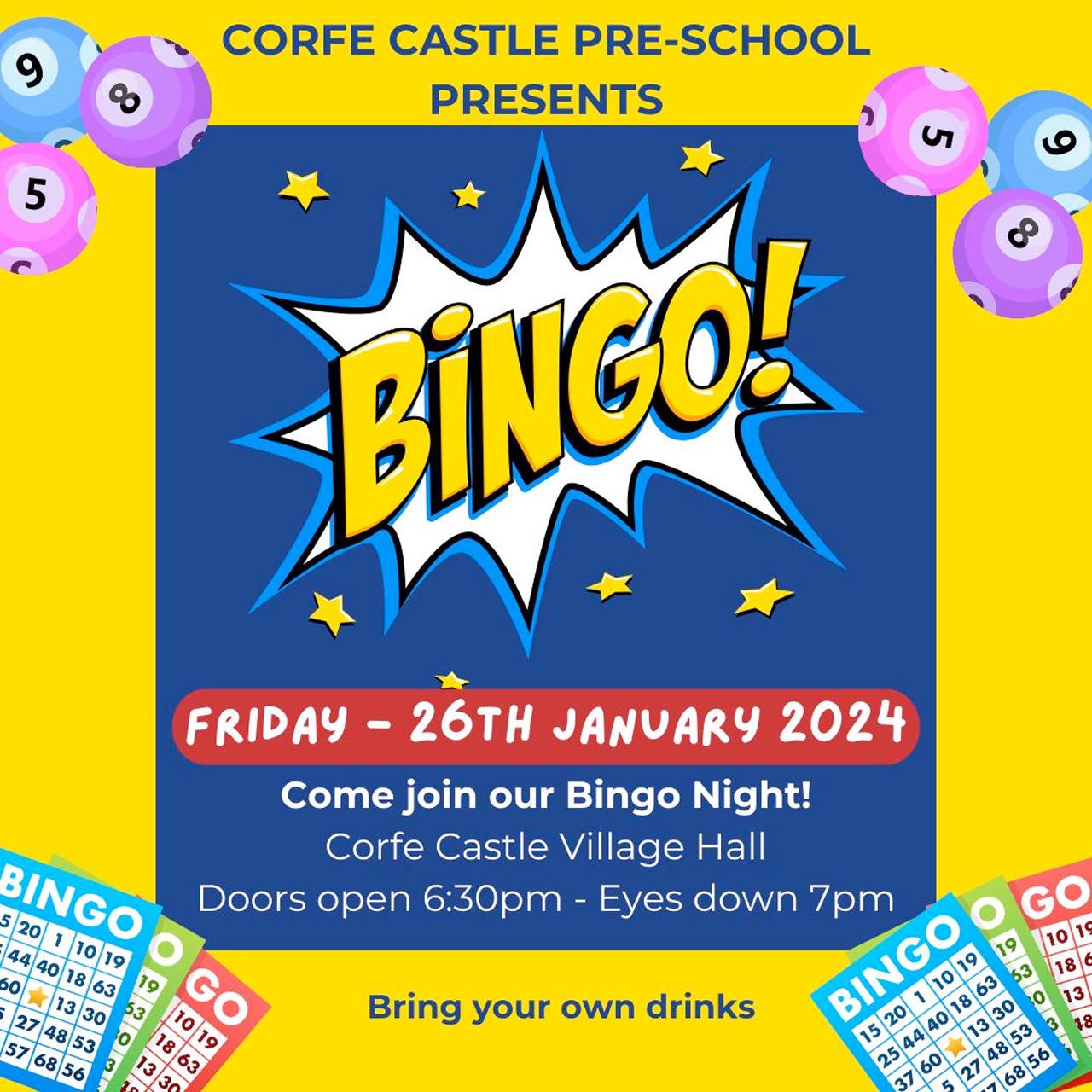 Bingo at Corfe Castle Village Hall